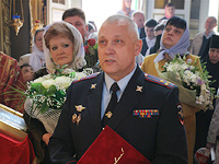 В день памяти своих небесных покровителей, Виленских мучеников Антония, Иоанна и Евстафия, архиепископ Орловский и Ливенский Антоний совершил литургию в Ахтырском соборе Орла. 27 апреля 2014 г.