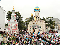 Празднование 700-летия со дня рождения святого преподобного Сергия Радонежского в Свято-Троицкой Сергиевой Лавре. 18 июля 2014 г.
