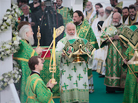 Празднование 700-летия со дня рождения святого преподобного Сергия Радонежского в Свято-Троицкой Сергиевой Лавре. 18 июля 2014 г.