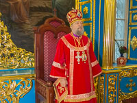 В праздник Собора Архистратига Михаила и прочих Небесных Сил бесплотных митрополит Орловский и Болховский Антоний совершил литургию в Успенском (Михаило-Архангельском) храме Орла. 21 ноября 2017 г.