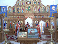 В Успенском храме с. Теличье установлен новый иконостас. 18 мая 2014 г.