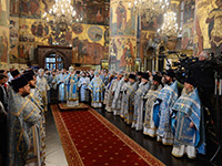 В праздник Успения Святейший Патриарх Московский и всея Руси Кирилл совершил Божественную литургию в Патриаршем Успенском соборе Московского Кремля. На малом входе Предстоятель возвел архиепископа Орловского и Болховского Антония в сан митрополита. 28 августа 2014 г.