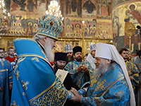 В праздник Успения Святейший Патриарх Московский и всея Руси Кирилл совершил Божественную литургию в Патриаршем Успенском соборе Московского Кремля. На малом входе Предстоятель возвел архиепископа Орловского и Болховского Антония в сан митрополита. 28 августа 2014 г.