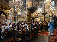 В праздник Успения Святейший Патриарх Московский и всея Руси Кирилл совершил Божественную литургию в Патриаршем Успенском соборе Московского Кремля. На малом входе Предстоятель возвел архиепископа Орловского и Болховского Антония в сан митрополита. 28 августа 2014 г.