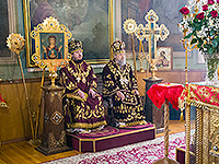 В день памяти своих небесных покровителей, Виленских мучеников Антония, Иоанна и Евстафия, митрополит Орловский и Болховский Антоний возглавил литургию в Ахтырском соборе Орла. 27 апреля 2015 г.