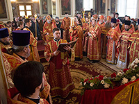 В Неделю 1-ю Великого поста, Торжества Православия, митрополит Орловский и Болховский Антоний совершил литургию и чин Торжества Православия в Ахтырском кафедральном соборе Орла. 20 марта 2016 г.