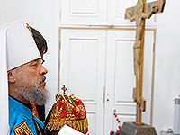 В день памяти прпп. сщмч. Кукши, просветителя вятичей, митрополит Орловский и Болховский Антоний в сослужении епископа Ливенского и Малоархангельского Нектария совершил литургию в мужском монастыре во имя святого Кукши Мценского района. 9 сентября 2015 г.