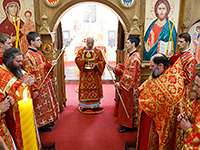 В день памяти прпп. сщмч. Кукши, просветителя вятичей, митрополит Орловский и Болховский Антоний в сослужении епископа Ливенского и Малоархангельского Нектария совершил литургию в мужском монастыре во имя святого Кукши Мценского района. 9 сентября 2015 г.