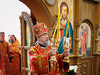 В день памяти прпп. сщмч. Кукши, просветителя вятичей, митрополит Орловский и Болховский Антоний в сослужении епископа Ливенского и Малоархангельского Нектария совершил литургию в мужском монастыре во имя святого Кукши Мценского района. 9 сентября 2015 г.