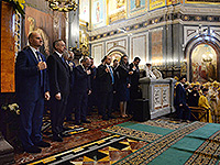 В восьмую годовщину интронизации Святейшего Патриарха Московского и всея Руси Кирилла, в кафедральном соборном Храме Христа Спасителя в Москве была совершена Божественная литургия. В числе сонма архиереев, сослуживших Предстоятелю, были митрополит Орловский и Болховский Антоний и епископ Ливенский и Малоархангельский Нектарий. 1 февраля 2017 г.