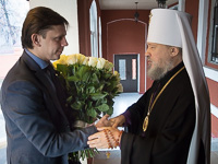 Врио губернатора Орловской области Андрей Клычков поздравил митрополита Орловского и Болховского Антония с днем рождения. 17 ноября 2017 г.