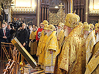 1 февраля 2019 года, в девятую годовщину интронизации Святейшего Патриарха Московского и всея Руси Кирилла, в кафедральном соборном Храме Христа Спасителя в Москве была совершена Божественная литургия. Предстоятелю Русской Православной Церкви сослужили иерархи Московского Патриархата, в том числе митрополит Орловский и Болховский Антоний и епископ Ливенский и Малоархангельский Нектарий